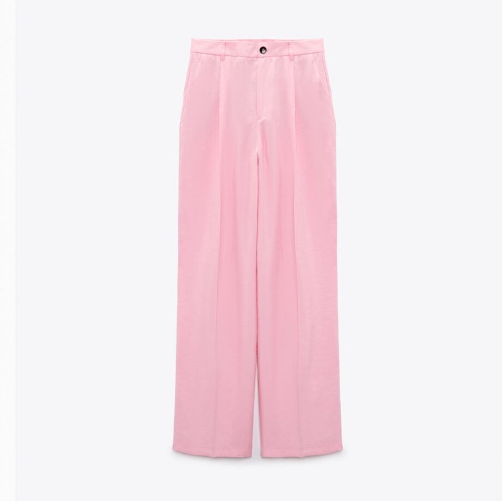 NWT! Sold out! Zara - full length pants, pastel pink, size S